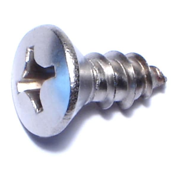 Midwest Fastener Sheet Metal Screw, #14 x 5/8 in, 18-8 Stainless Steel Oval Head Phillips Drive, 50 PK 53606 - main